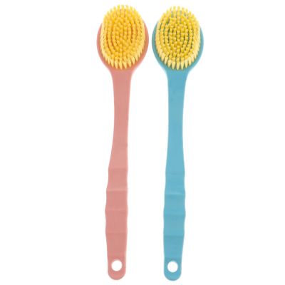 Beaupretty 2Pcs Long Handle Bath Body Scrubbers Back Exfoliating Brushes for Deep Cleaning Supplies with Durable Handle and Pbt Bristles for Smooth Skin