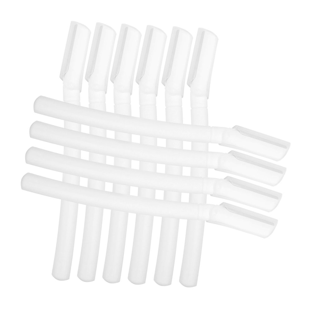 Beavorty 10Pcs Eyebrow Trimmer with Cover Portable Facial Hair Razor for Women Lightweight Eyebrow Shaver for Easy Hair Removal for Daily Grooming and Travel