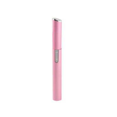 FOYTOKI Electric Eyebrow Trimmer for Women Rechargeable Hair Removal Razor Portable Pink Facial Hair Trimmer Interchangeable Heads for Painless Grooming