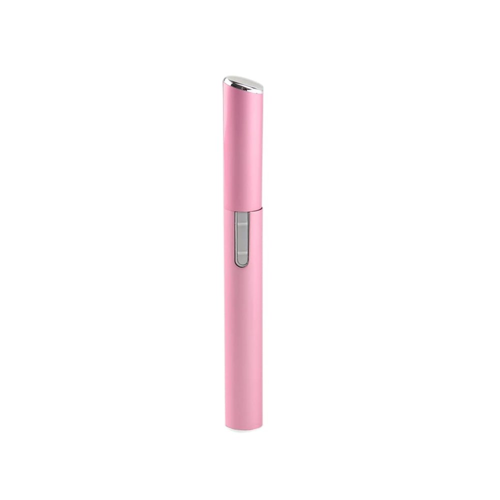 FOYTOKI Electric Eyebrow Trimmer for Women Rechargeable Hair Removal Razor Portable Pink Facial Hair Trimmer Interchangeable Heads for Painless Grooming