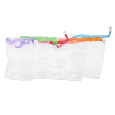 WRITWAA 10Pcs Soap Foaming Pouch Exfoliating for Facial Cleanser and Soap for Shower Use Easy to Clean Sturdy Design Random Style