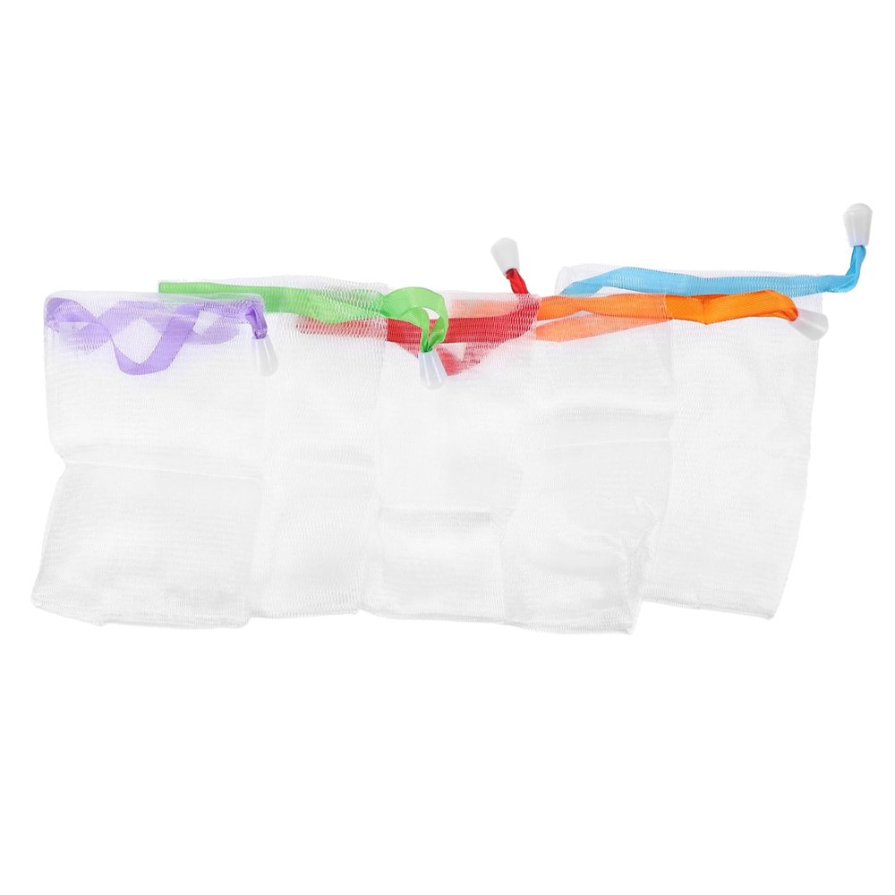 WRITWAA 10Pcs Soap Foaming Pouch Exfoliating for Facial Cleanser and Soap for Shower Use Easy to Clean Sturdy Design Random Style