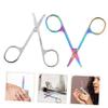 KAILIKETIY 2pcs Nose Hair and Eyebrow Scissors for Men and Women Rounded Tip Facial Hair Trimming Tools Portable Beauty Grooming Kit for Everyday Use view 3