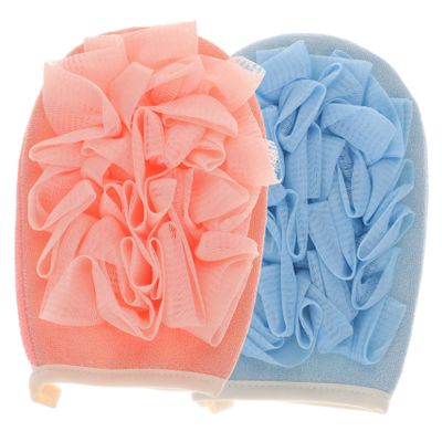 ABOOFAN 2Pcs Bathing Gloves Deep Clean Shower Mitts for Exfoliating Dead Skin Body Scrubber for Arms Legs Chest and Back Reusable and Convenient for Use