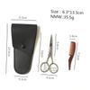 Healvian 1Set Beard Scissors Stainless Steel Trimmer and Comb Kit for Men Portable Grooming Accessories with Storage Bag for Home and Barbershop Use view 2
