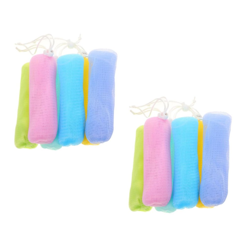 DEARMAMY 12pcs Soap Storage Net Exfoliating Soap Holder Wall Hanging Random Color