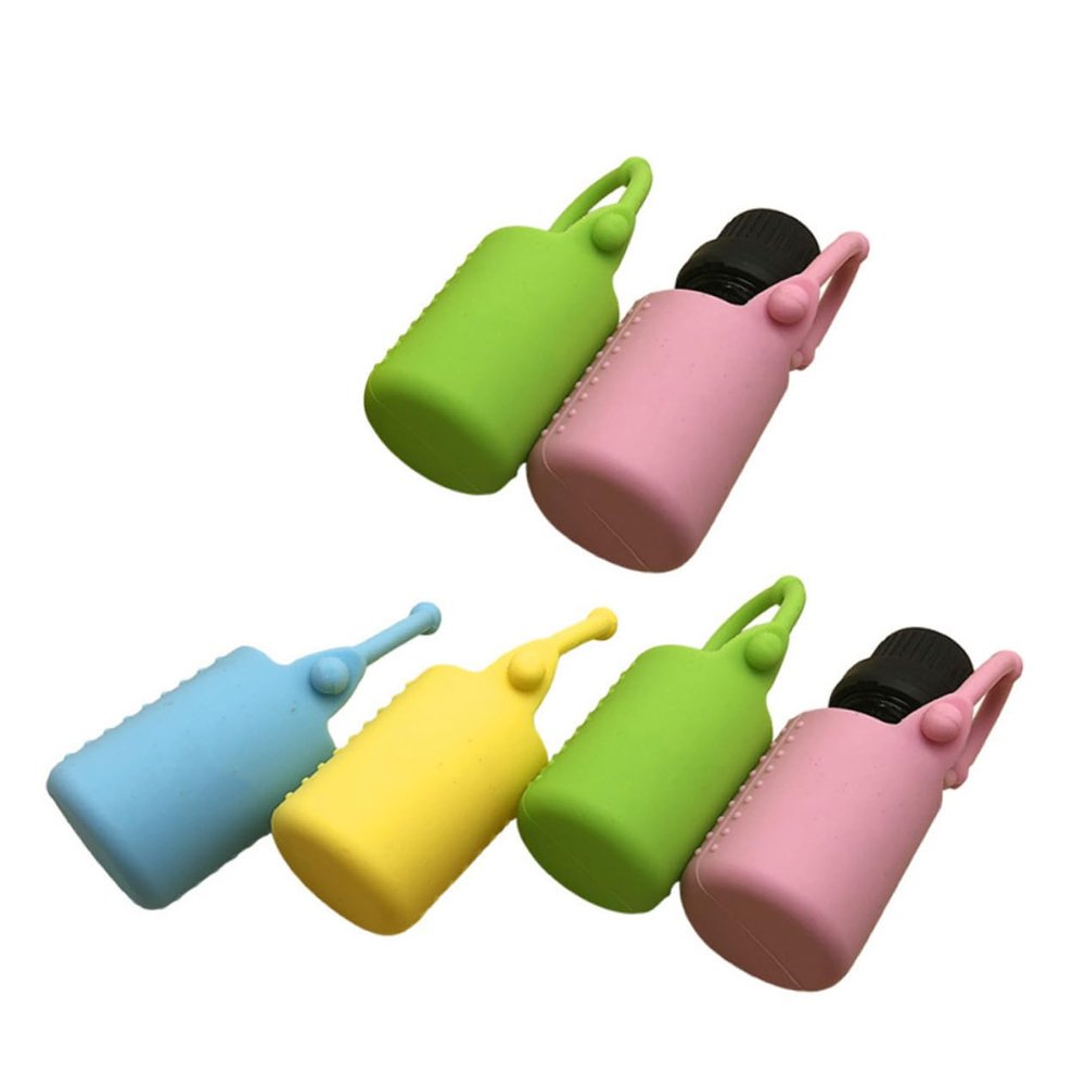 ELAYARD 6pcs Roller Bottle Sleeve Essential Oil Bottle Protective Case Silicone Protect for Essential Oils