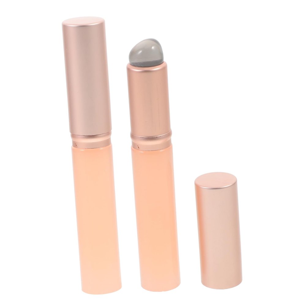 HAKIDZEL 2Pcs Silicone Lip Gloss Applicator with Lid Reusable Lipstick Brush for Precise Makeup Application Tool for Lip Color Gloss Application