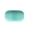 Beaupretty 1PC Makeup Brush Plate Handheld Scrubbing Pad for Washing Light Green Cleaning Dish for Women view 1
