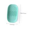 Beaupretty 1PC Makeup Brush Plate Handheld Scrubbing Pad for Washing Light Green Cleaning Dish for Women view 2