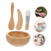 ARTSEWPLY 1Set DIY Facial Mask Mixing Bowl Set Portable Skin Care Tools for Women Includes Bowl Stirring Stick Brush and Spoon for Homemade Face Masks and present view 4