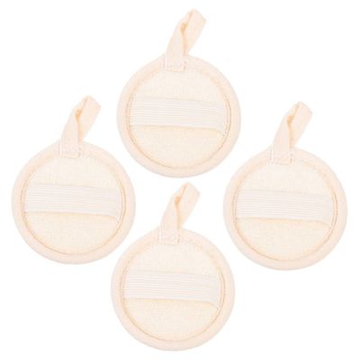 ARTSEWPLY 4pcs Facial Exfoliating Loofah Pads for Gentle Cleansing and Makeup Removal Round Soft Sponges for Women Face Cleaning Accessories