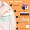 Aonstyna Waxing Kit Bag,Women Waxing Kit Organizer Bag Wax Warmer Storage Bag for Hair Removal Wax Pot Tool Bags view 2