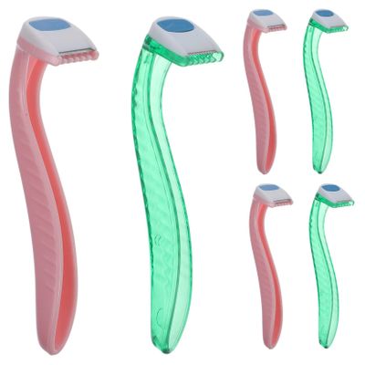 ELAYARD 6Pcs Women's Hair Removal Razor Set for Legs Arms and Intimate Areas Gentle Body Hair Trimmer Ergonomic Grip for Sensitive Skin Random Color