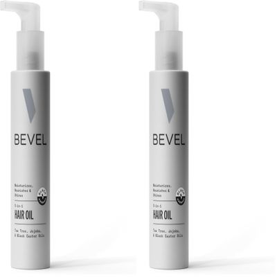 Bevel Essentials 3-in-1 Hair & Scalp Styling Oil for Curly Hair with Tea Tree Oil, Jojoba Oil, and Jamaican Black Castor Oil, 3.4 fl oz (Packaging May Vary) (Pack of 2)
