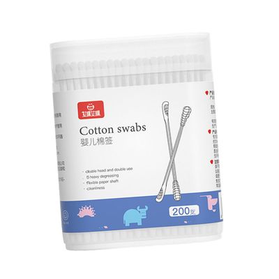 FRCOLOR 200pcs Spiral Head Earwax Cotton Swab Soft for Sensitive Ears Ear Cleaning for Ages