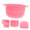 jojofuny Silicone Wax Melting Bowl for Hair Removal Wax Heater Non-Stick Pink Melting Container for Beauty Treatments and DIY Kits view 3