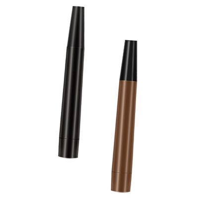 BESTYASH 2pcs Waterproof Beard Pen Micro Fork Tip Eyebrow Pencils for Men Dual Use Brow and Beard Filling Tool Dark Brown