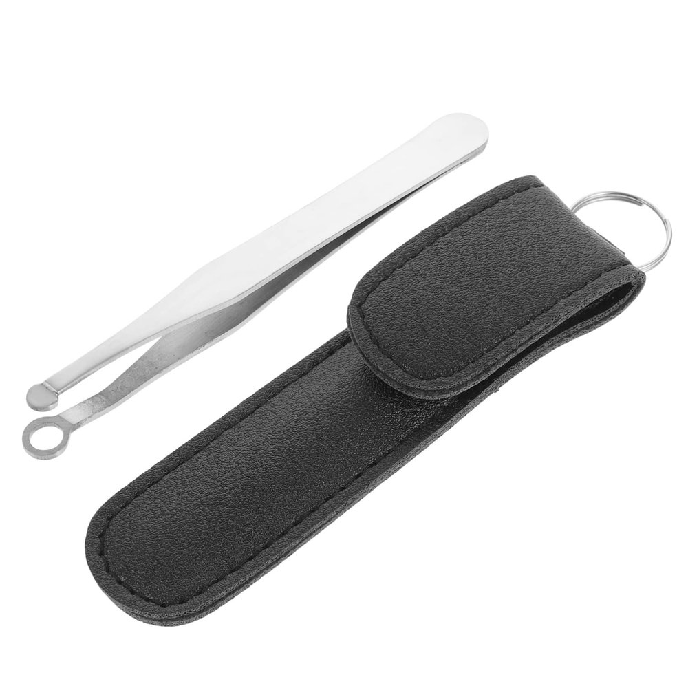 BESTYASH Round Head Nose Hair Clip Trimming Tool with Case Stainless Steel Nasal Hair Remover for Men Precision for Grooming