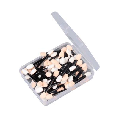 FOMIYES Dual Sided Disposable Eyeshadow Brush 6.5cm Length 50 Pcs for Makeup Application for Cosmetic Use Suitable for Professionals and Beginners