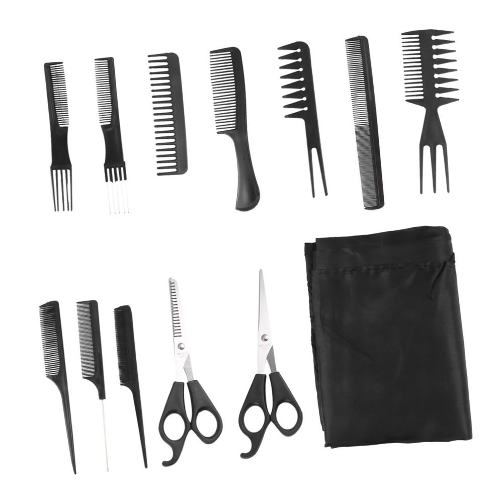Beavorty Hair Cutting Tool Kit Barber Scissor Set Men Comb Brush Shaving Scissor for Hair Styling