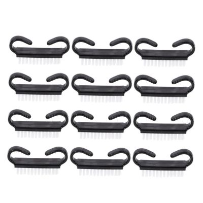 BESTYASH 12pcs Ergonomic Handle Nail Brush Cleaner for Fingernails Toes and Bathroom Sink Travel Home Use