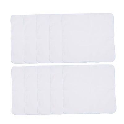 Beavorty 10pcs Double Layer Cotton Nursing Towels Soft Makeup Remover Cloths Blue Sideband for Parents and Gentle Skin Care