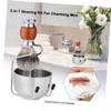 Beaupretty Razor Holder Brush Stand Holder Man Grooming Suction Cup Base Stainless Steel Bowl view 2