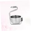 Beaupretty Razor Holder Brush Stand Holder Man Grooming Suction Cup Base Stainless Steel Bowl view 3