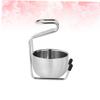 Beaupretty Razor Holder Brush Stand Holder Man Grooming Suction Cup Base Stainless Steel Bowl view 4