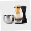 Beavorty 1 Set Shaving with Brush Holder Bowl Compact Razor Stand for Bathroom Practical Shaving Tool present for Men Non Slip Base for Stability view 2