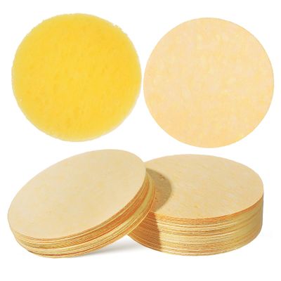 BATHVEVE 50pcs Compressed Facial Sponges for Makeup Removal Exfoliating Skin Cleansing Rounds Travel Essentials for Women Skin Tone Color