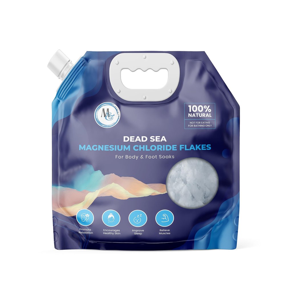 Dead Sea Magnesium Flakes Bath Salts | Premium Magnesium Supplement Bath Salts (10 Pound Big Bag)