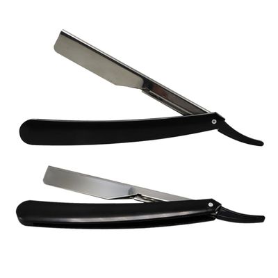 Beaupretty Manual Straight Shaving Razor for Men 2pcs Double Edge Beard Razor Set Grip Handle for Traditional Barber Shaving Sensitive Skin Friendly