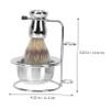 Beavorty 1set Men's Beard Brush Set Metal Stand Bubble Bowl Grooming Cleaning Tools for Shaving Easy to Clean Beard Care Kit view 2