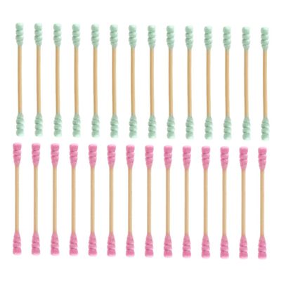 Beaupretty 1000pcs Double Head Disposable Cotton Swabs for Ear Cleaning and Makeup Application Versatile Spiral Swabs Random Colors for Crafting and Personal Care