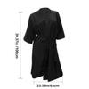 Beaupretty Black SPA Salon Gown for Women Stylish Hairdressing Robe Comfortable Beauty Center Costume Multi-functional Bathrobe for Daily Use view 2