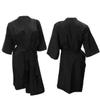 Beaupretty Black SPA Salon Gown for Women Stylish Hairdressing Robe Comfortable Beauty Center Costume Multi-functional Bathrobe for Daily Use view 4