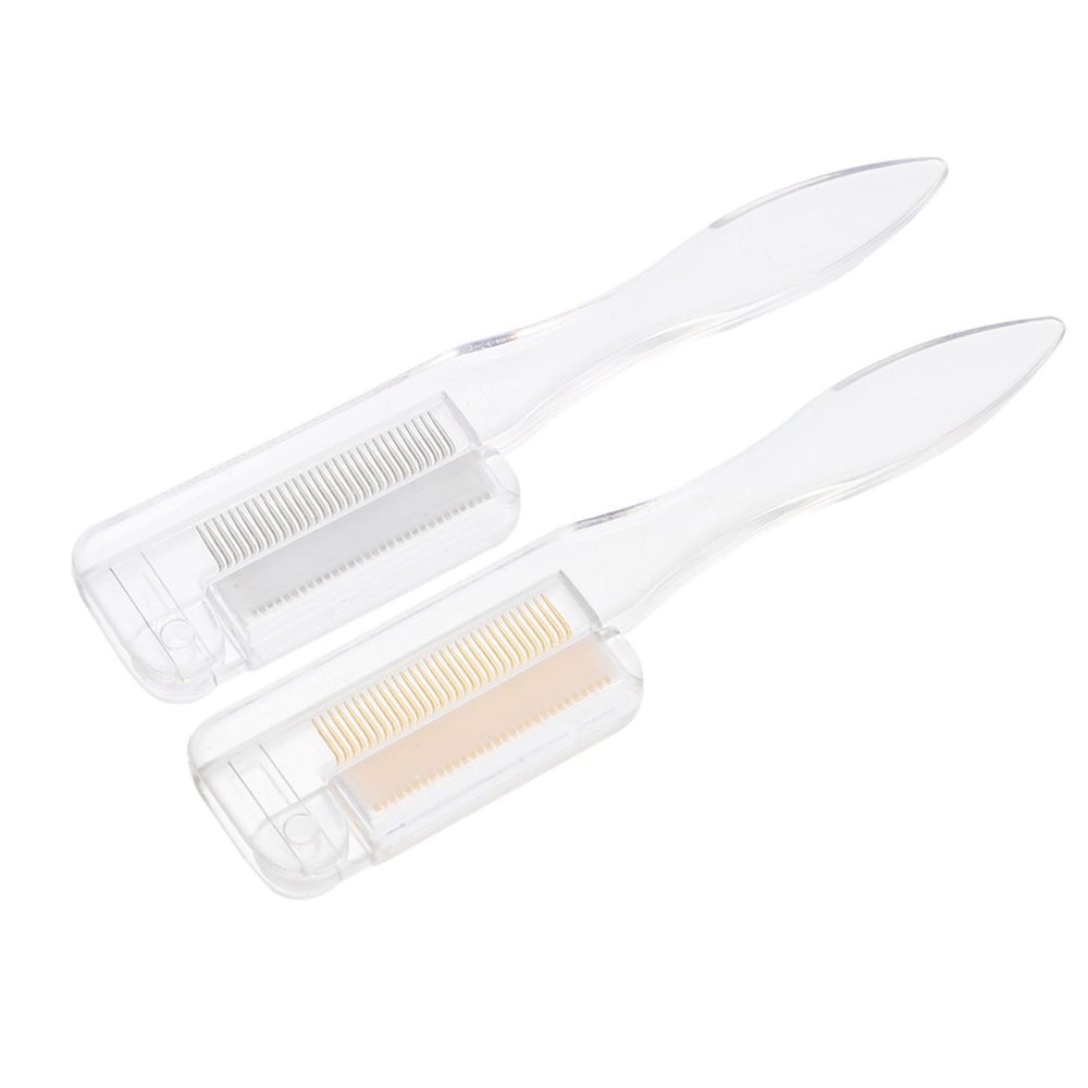 Outanaya Foldable Eyebrow and Eyelash Comb Set 2pcs Stainless Steel Grooming Tool for Eyebrow Shaping and Eyelash Styling Portable and Practical for Beauty Enthusiasts