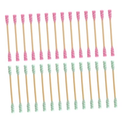 Beavorty 1000pcs Double Head Spiral Cotton Swabs Disposable Cleaning Applicator Sticks for Makeup and Ear Cleaning for Personal Care and Beauty Random Color