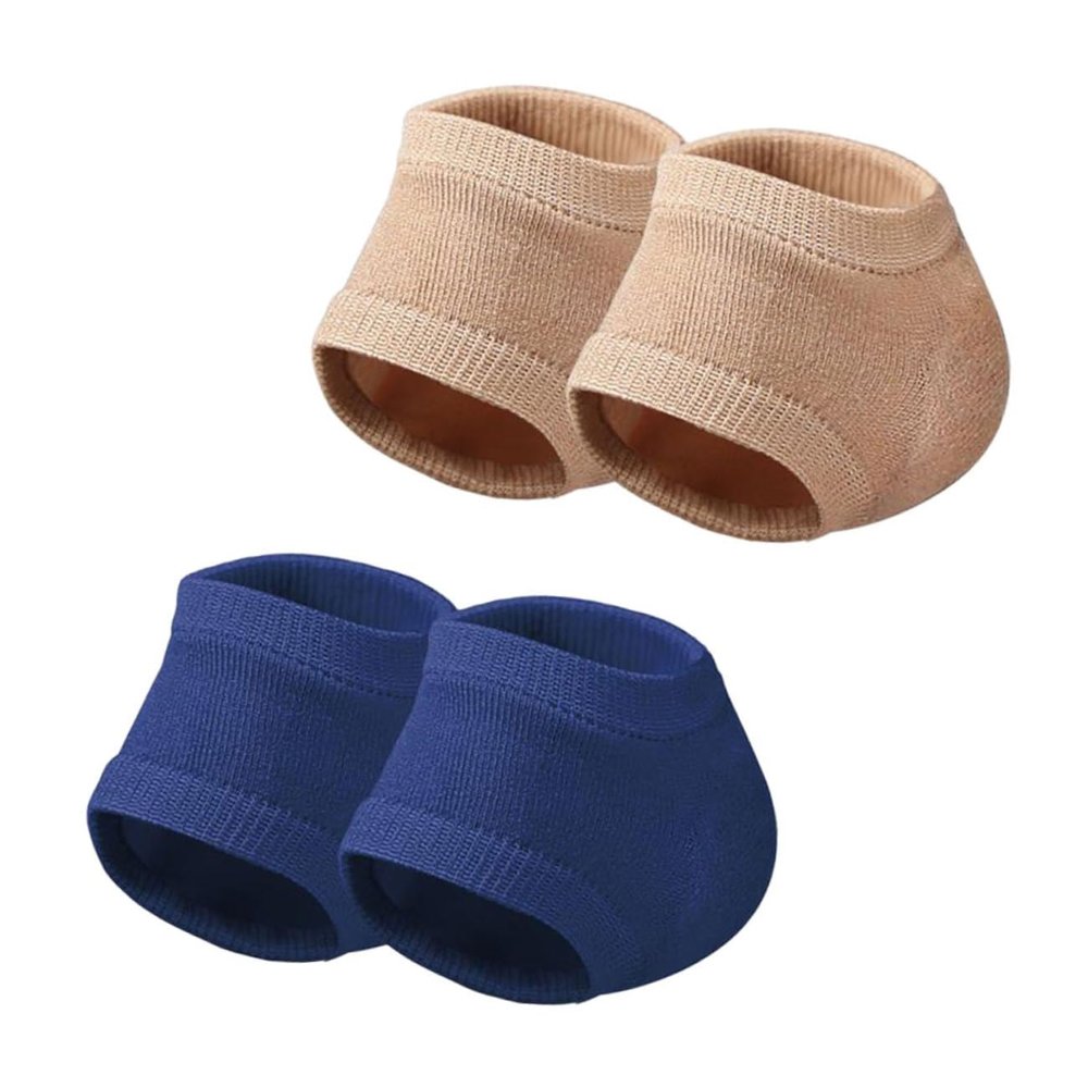 ELAYARD Cracked Heel Socks for Women and Men 2 Pairs of Toeless Heel Covers for Dry Cracked Feet for Daily Use