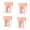 NIYANGLE 4Pcs Eyeliner and Brow Pencil Sharpener Cover Single Hole Cosmetic Tool for Women Sturdy and Rust-Resistant Makeup Sharpener Random Color view 1