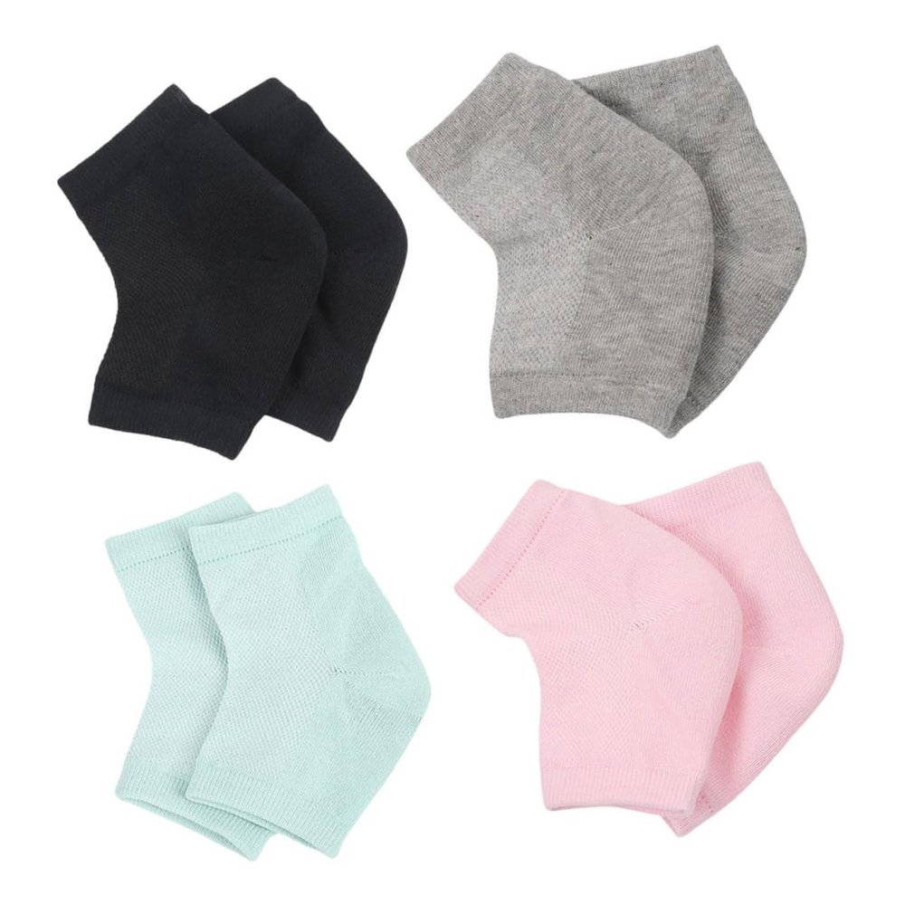 Beavorty 4pairs Crack Moisturizing Gel Socks for Dry Cracked Heels Toeless Design Softens Horniness for Long and High Heel Wearers Comfortable