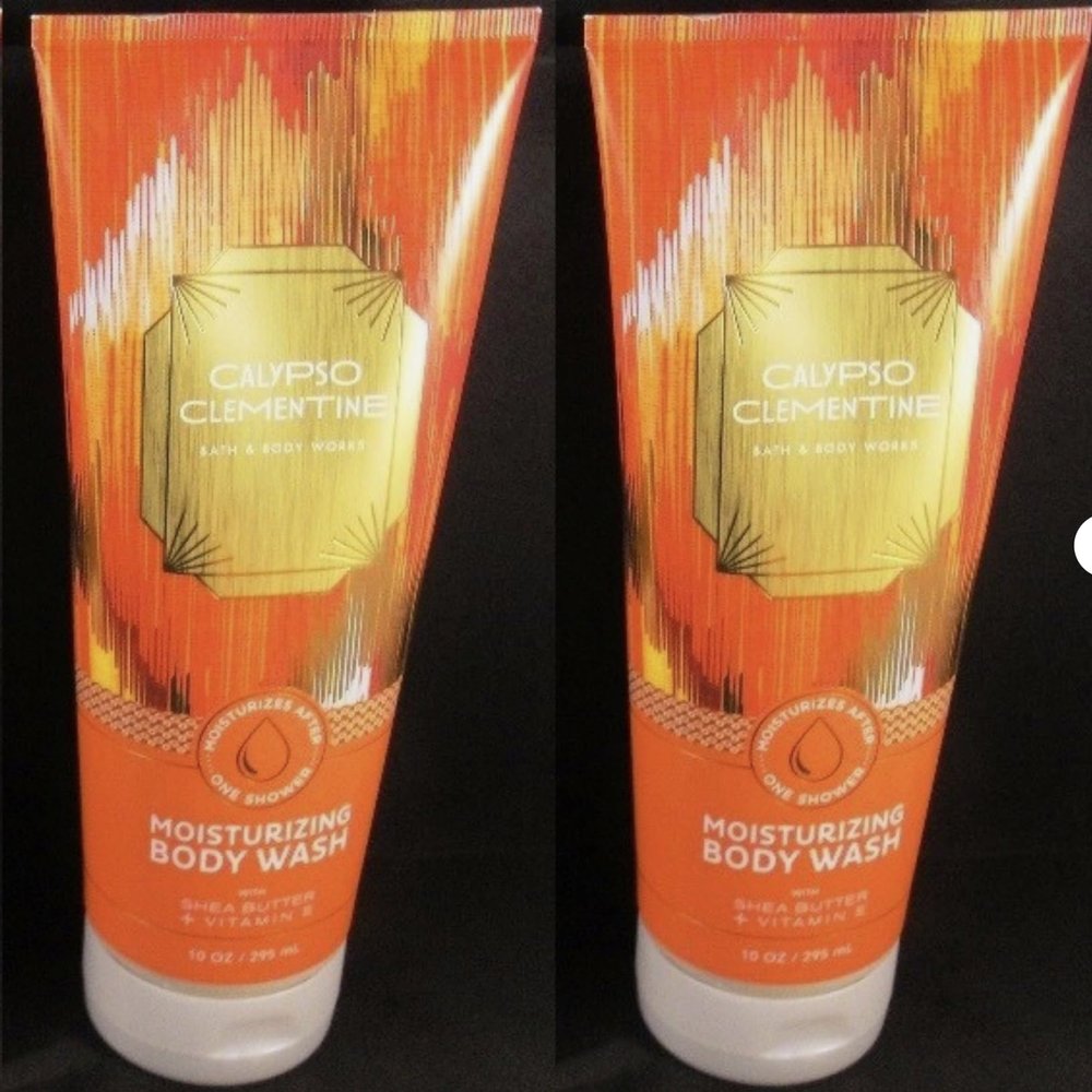 2 CALYPSO CLEMENTINE Moisturizing Body Wash Shea Cocoa Butter bath & body 10 fl oz