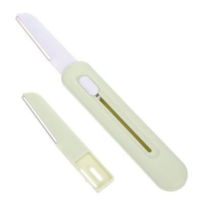 Ipetboom 1set Stainless Steel Eyebrow Razor Replacement Head Portable Facial Hair Remover for Women for Eyebrow Shaping Armpit Hair