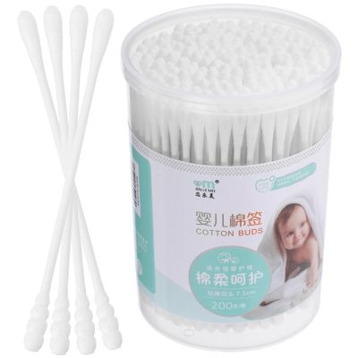 EPIGEIST 200pcs Cotton Swabs Different Heads Care Buds for Makeup Tool Safe Ear Cleaning Essential Newborn Care