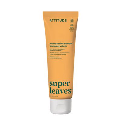 ATTITUDE Volume and Shine Hair Shampoo, EWG Verified, For Thin Hair, Naturally Derived Ingredients, Vegan, Plant Based, Soy Protein & Cranberries, 8 Fl Oz