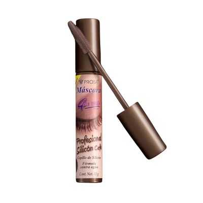 Cafe Profesional Silicon Mascara, Waterproof Formula, Brown, 1.3g
