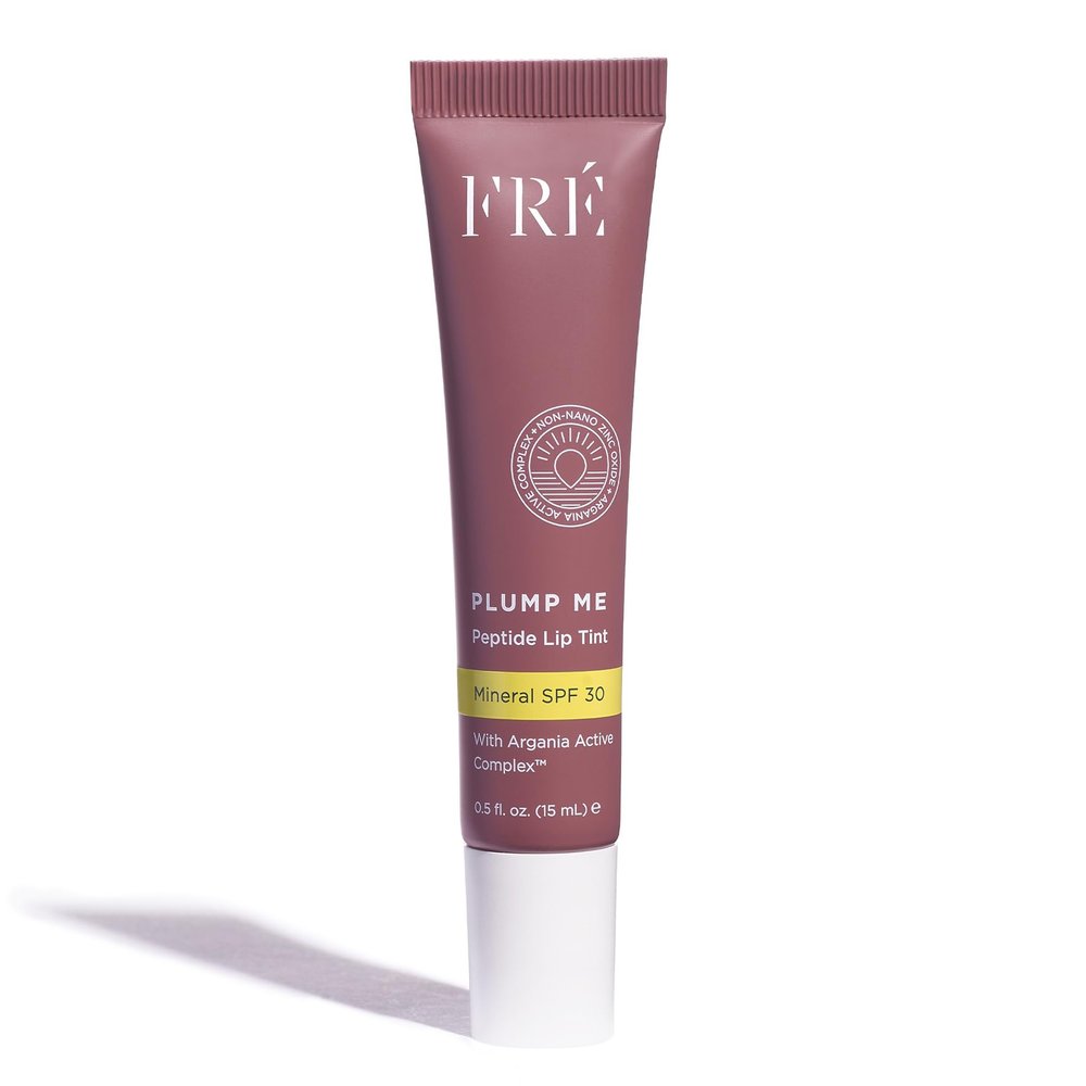 FR Plump Me Peptide Lip Tint SPF 30 (Cassis)  4-in-1 Plumping & Hydrating Mineral SPF 30 Lip Tint with 100% Non-Nano Zinc Oxide, Clean, Vegan Lip Care