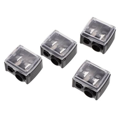 OSOLADY Dual Hole Makeup Pencil Sharpener 4pcs Eyebrow Eyeliner Pencil Sharpener Tool for Women Easy to Clean Travel-Friendly Cosmetic Accessories Random Color